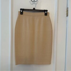 St. John Classic Beige Pencil Skirt